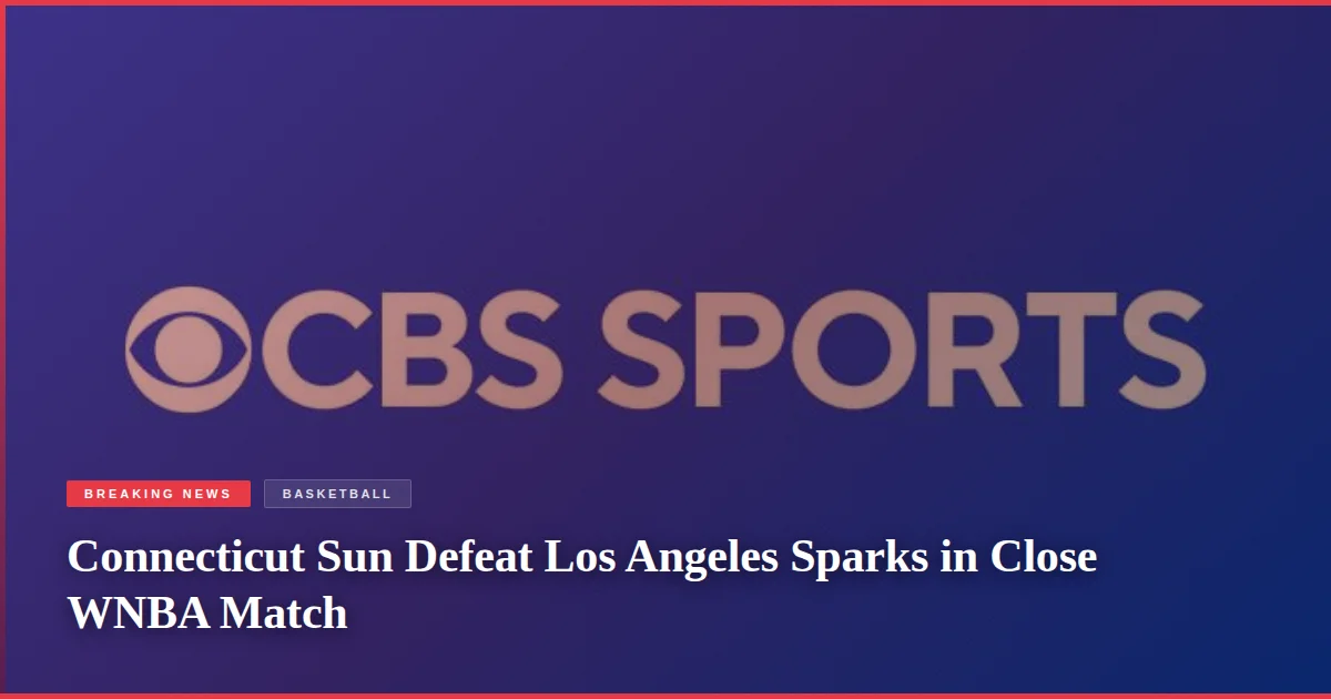 Connecticut Sun Defeat Los Angeles Sparks in Close WNBA Match