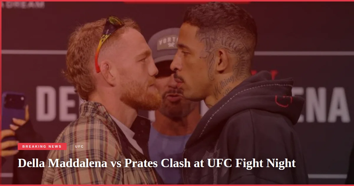 Della Maddalena vs Prates Clash at UFC Fight Night