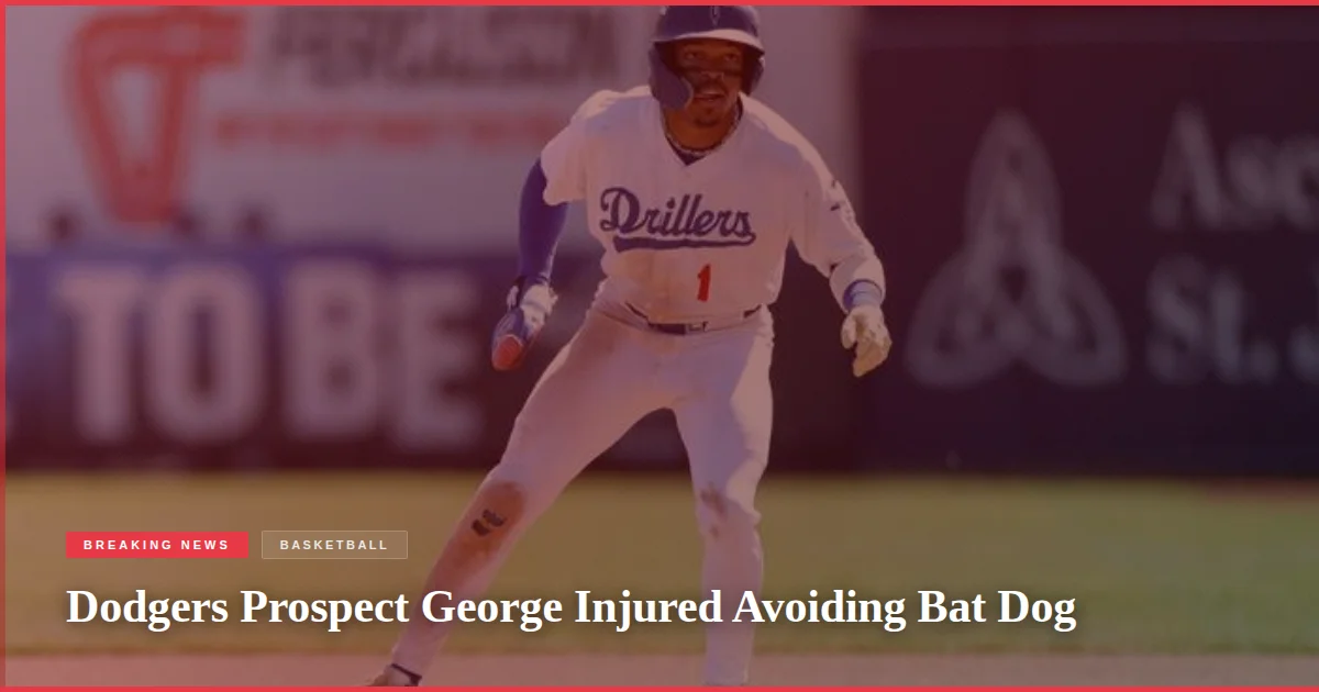 Dodgers Prospect George Injured Avoiding Bat Dog