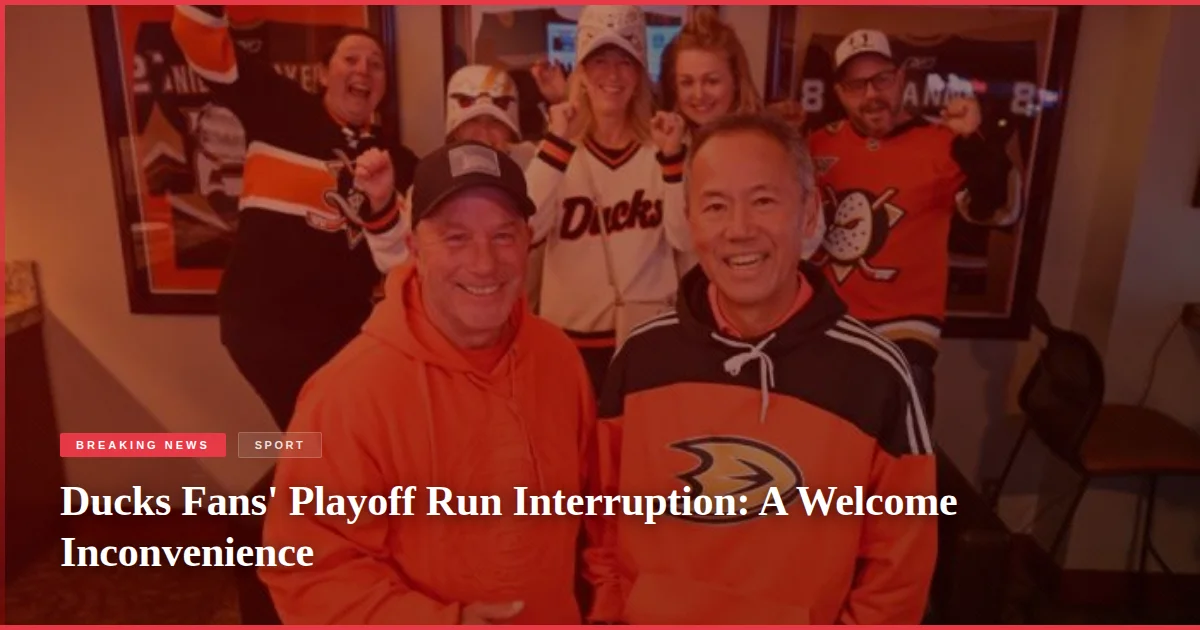 Ducks Fans' Playoff Run Interruption: A Welcome Inconvenience