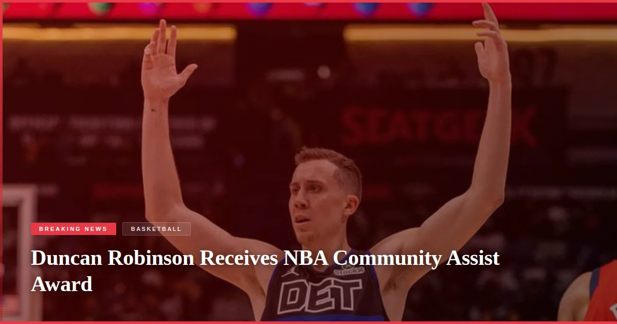 Duncan Robinson Receives NBA Community Assist Award