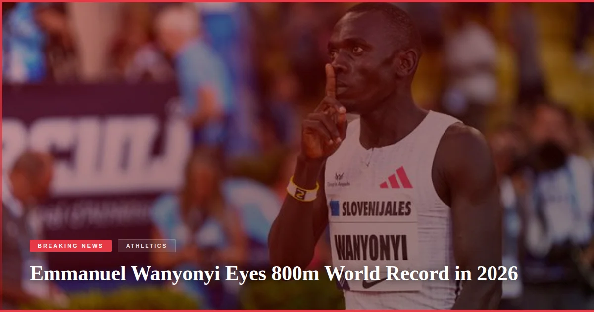 Emmanuel Wanyonyi Eyes 800m World Record in 2026