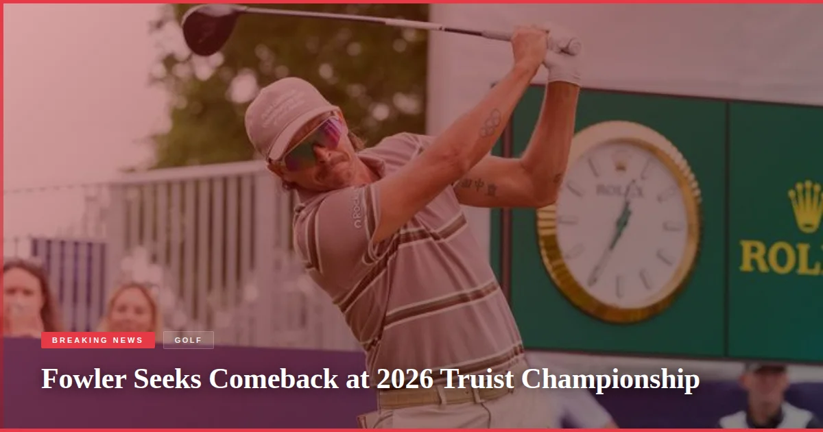 Fowler Seeks Comeback at 2026 Truist Championship
