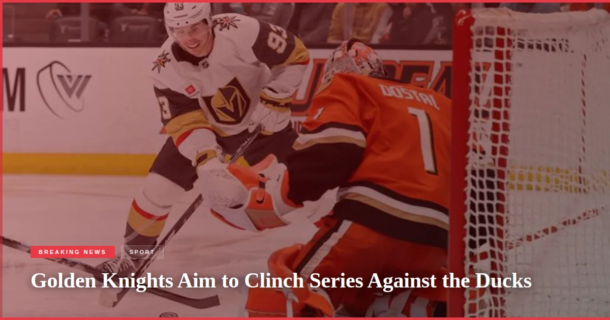 Golden Knights Aim to Clinch Series Against the Ducks