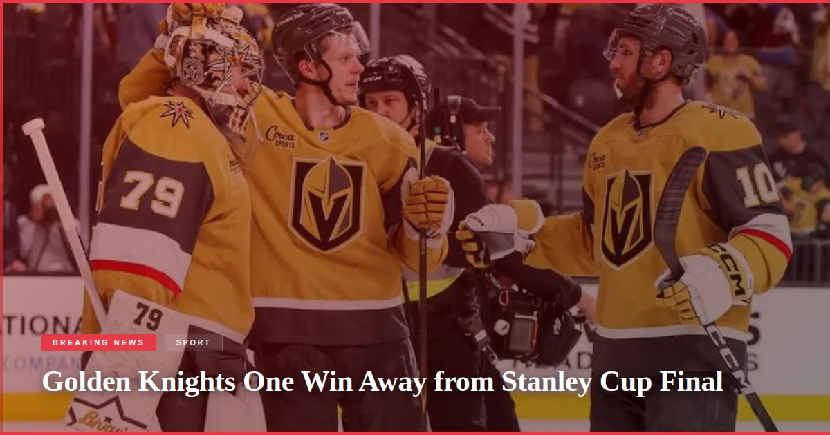 Golden Knights One Win Away from Stanley Cup Final
