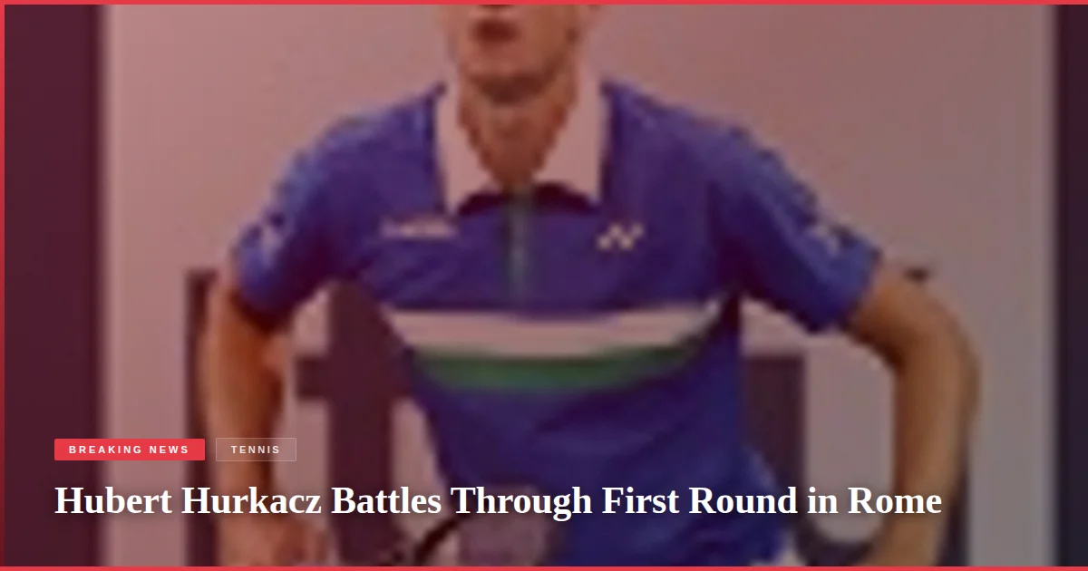 Hubert Hurkacz Battles Through First Round in Rome