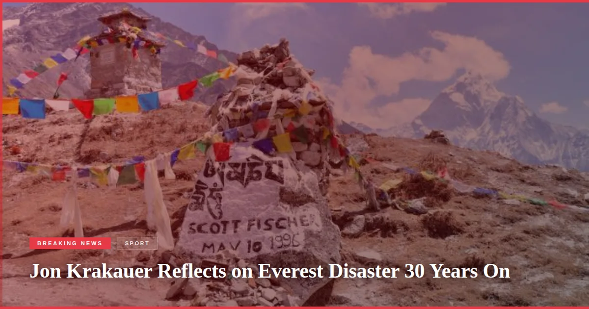 Jon Krakauer Reflects on Everest Disaster 30 Years On
