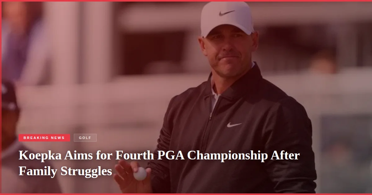 Koepka Aims for Fourth PGA Championship After Family Struggles