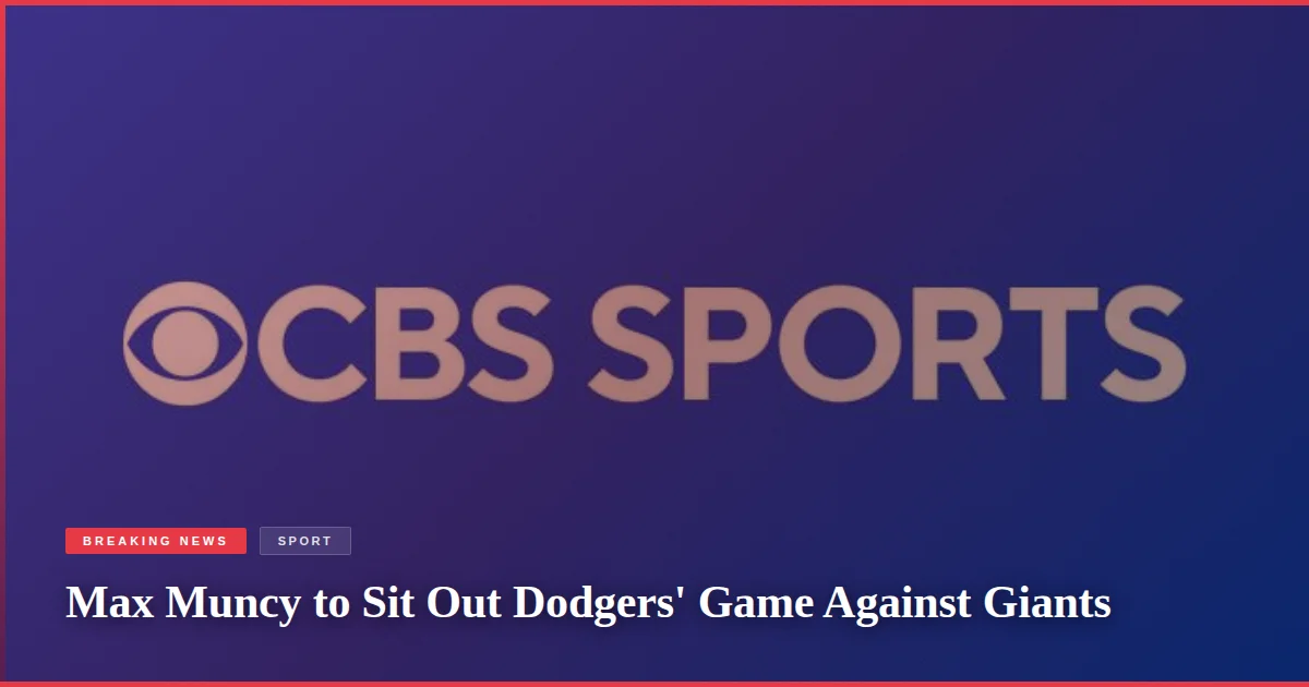 Max Muncy to Sit Out Dodgers' Game Against Giants