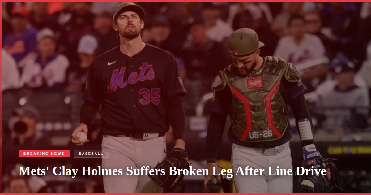 Mets' Clay Holmes Suffers Broken Leg After Line Drive