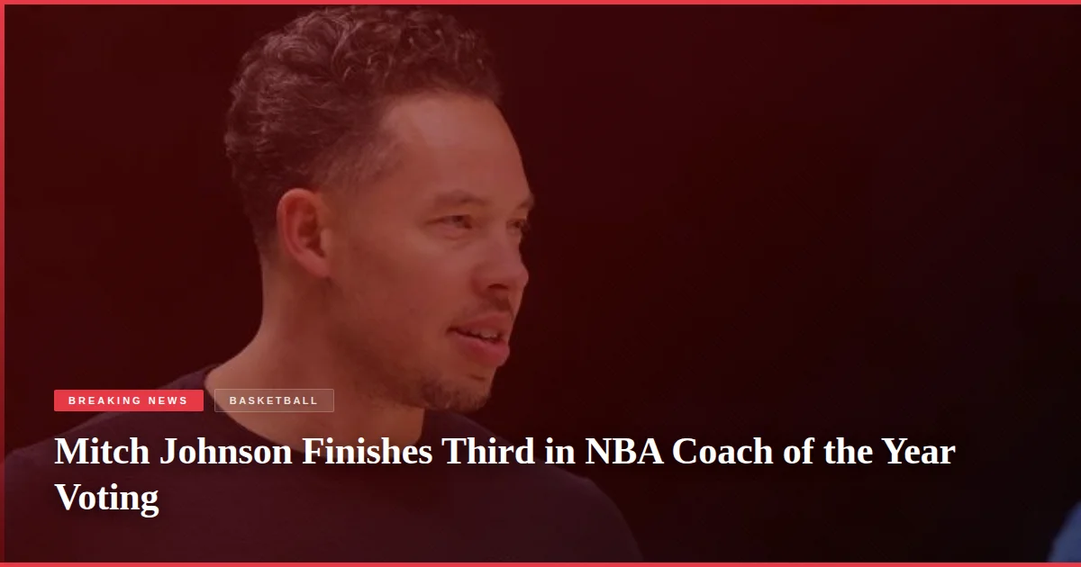 Mitch Johnson Finishes Third in NBA Coach of the Year Voting