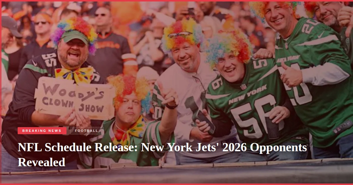 NFL Schedule Release: New York Jets' 2026 Opponents Revealed