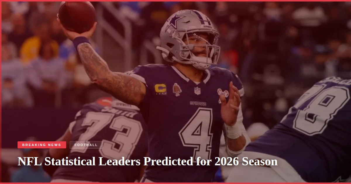 NFL Statistical Leaders Predicted for 2026 Season