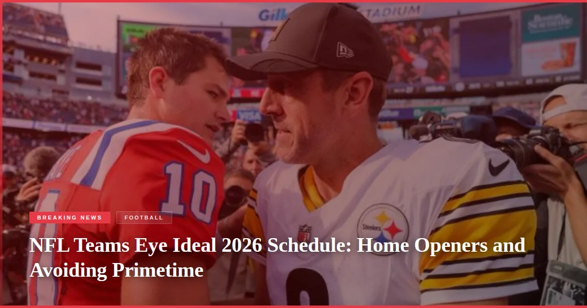 NFL Teams Eye Ideal 2026 Schedule: Home Openers and Avoiding Primetime