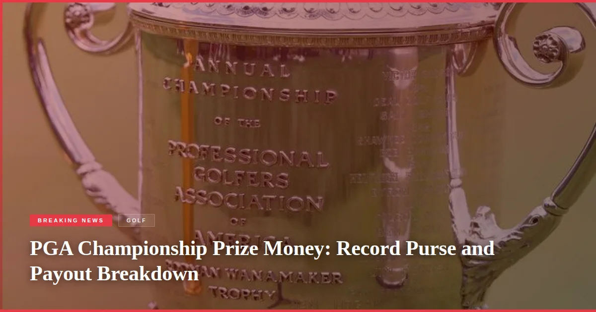 PGA Championship Prize Money: Record Purse and Payout Breakdown