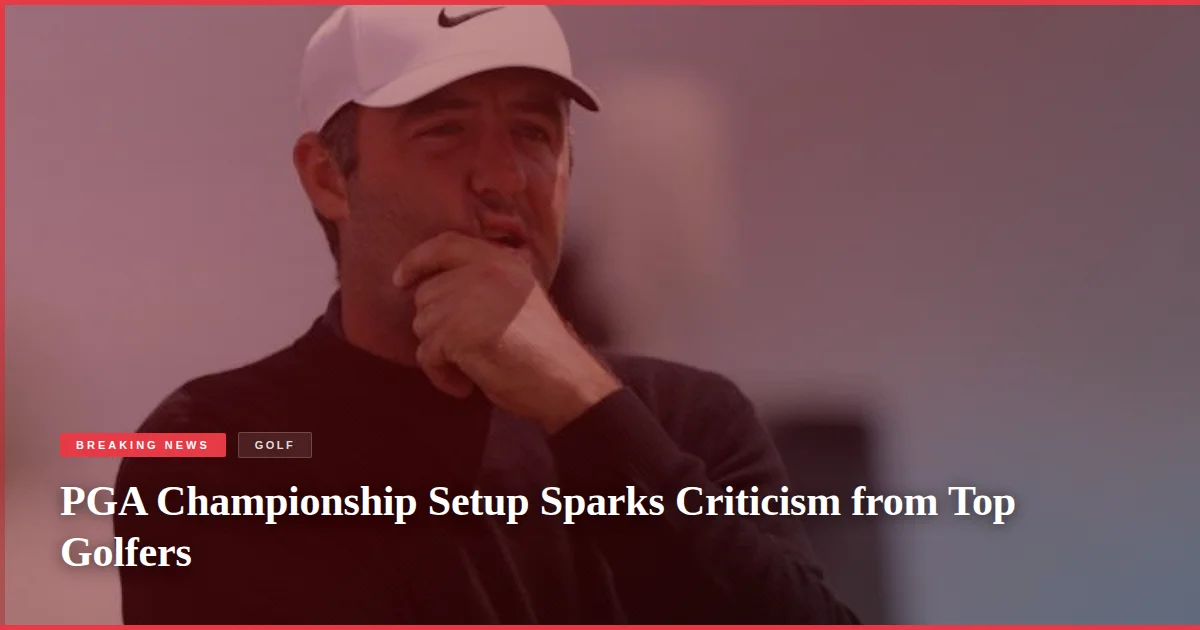 PGA Championship Setup Sparks Criticism from Top Golfers
