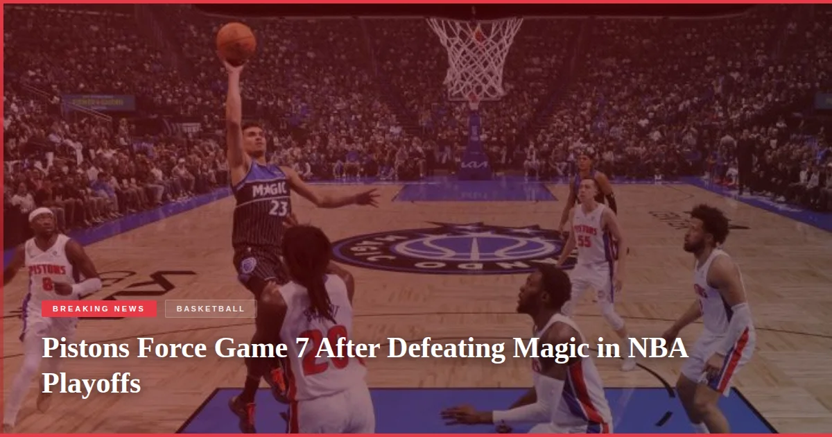 Pistons Force Game 7 After Defeating Magic in NBA Playoffs