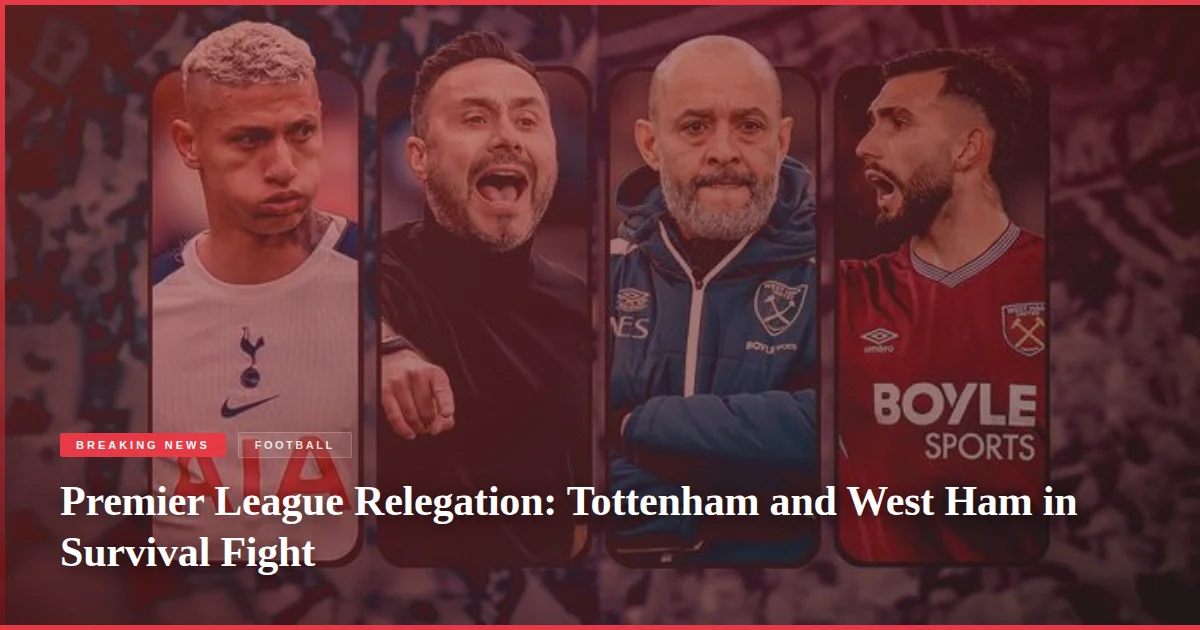 Premier League Relegation: Tottenham and West Ham in Survival Fight