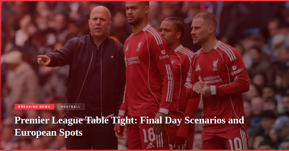 Premier League Table Tight: Final Day Scenarios and European Spots
