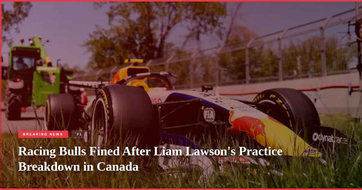 Racing Bulls Fined After Liam Lawson's Practice Breakdown in Canada