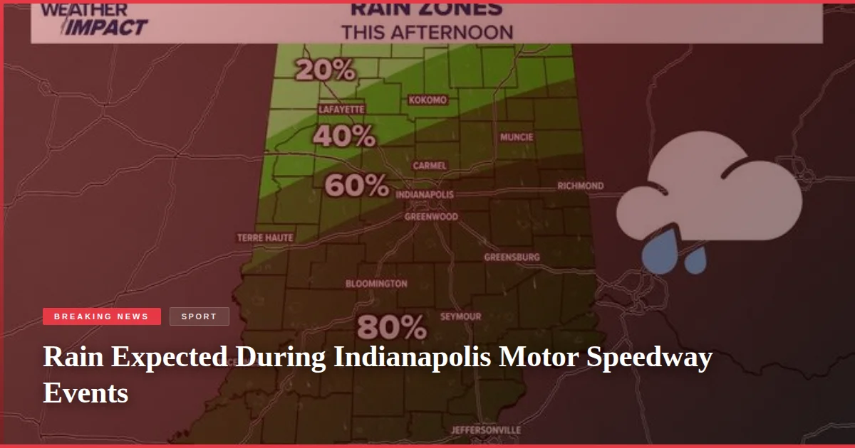 Rain Expected During Indianapolis Motor Speedway Events
