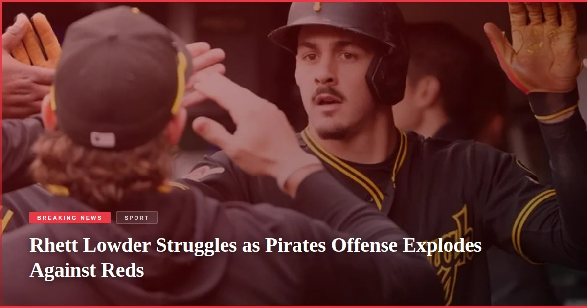 Rhett Lowder Struggles as Pirates Offense Explodes Against Reds