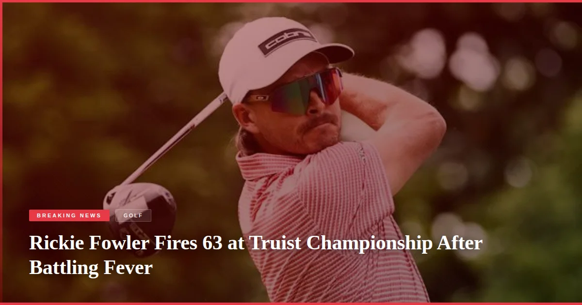 Rickie Fowler Fires 63 at Truist Championship After Battling Fever