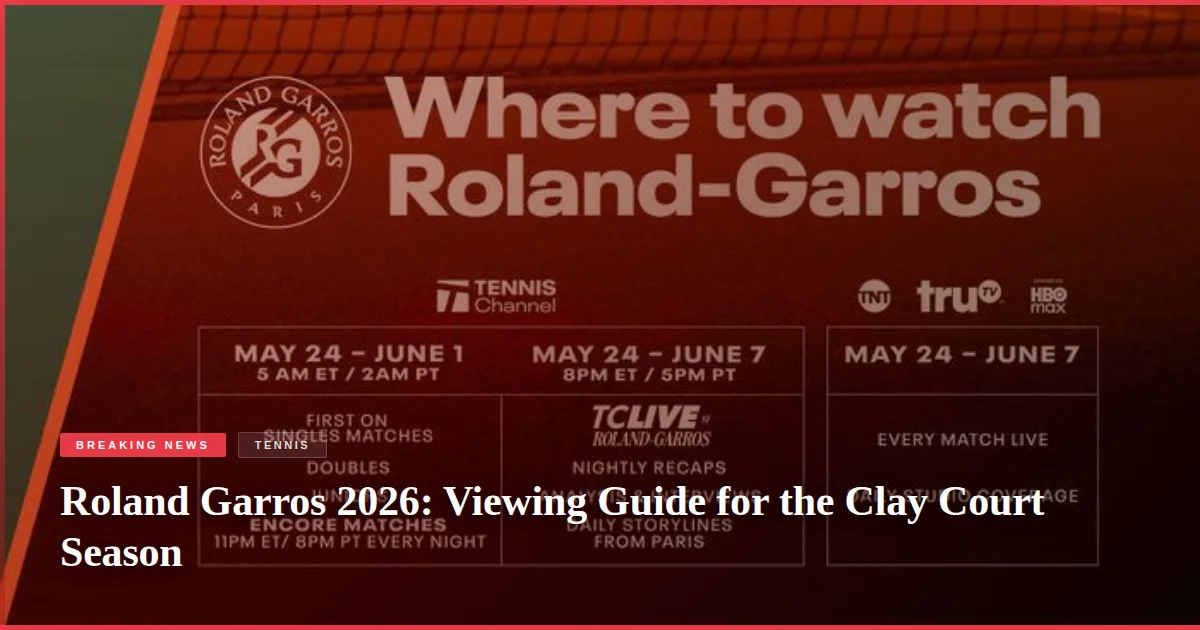 Roland Garros 2026: Viewing Guide for the Clay Court Season