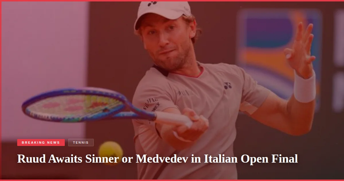 Ruud Awaits Sinner or Medvedev in Italian Open Final