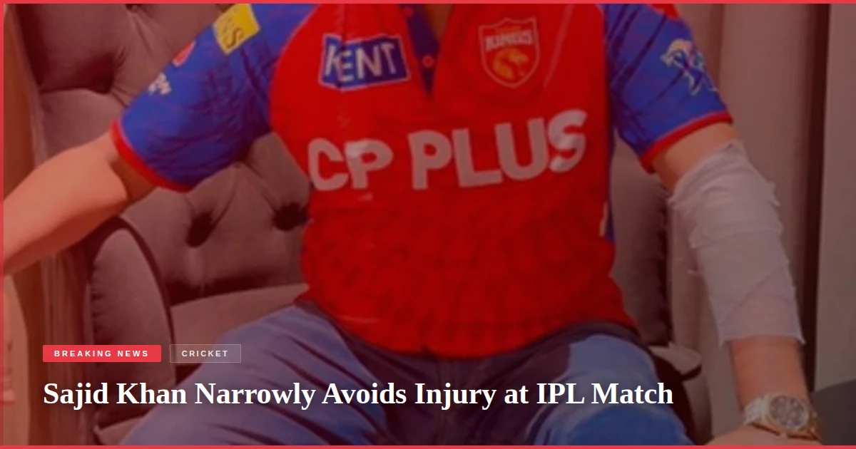 Sajid Khan Narrowly Avoids Injury at IPL Match