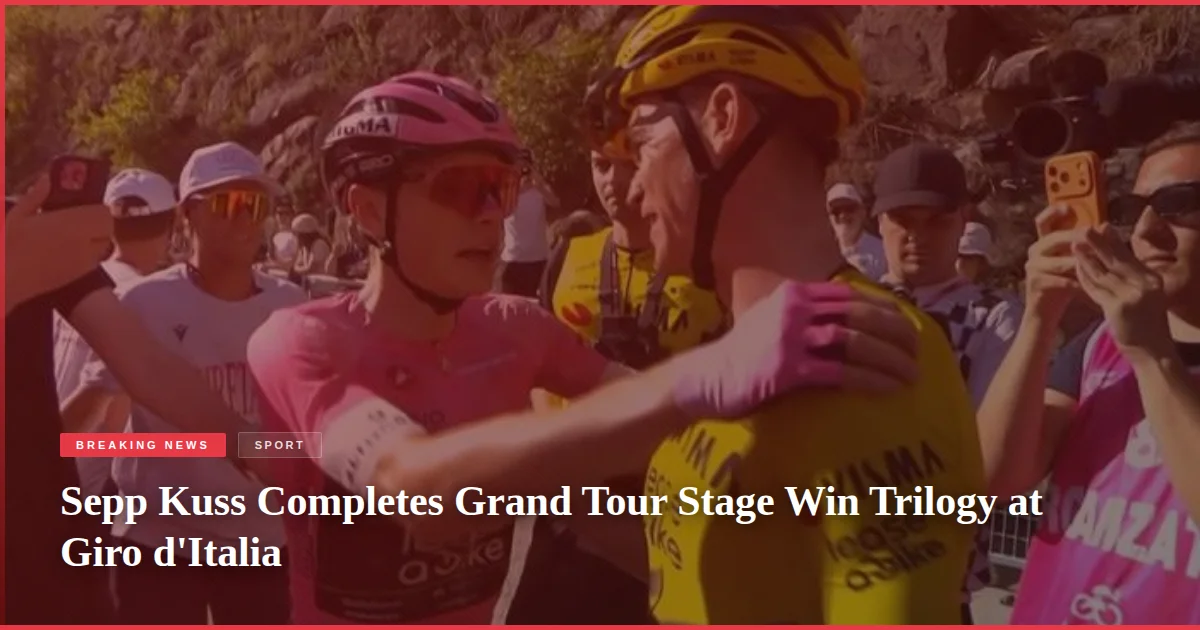 Sepp Kuss Completes Grand Tour Stage Win Trilogy at Giro d'Italia