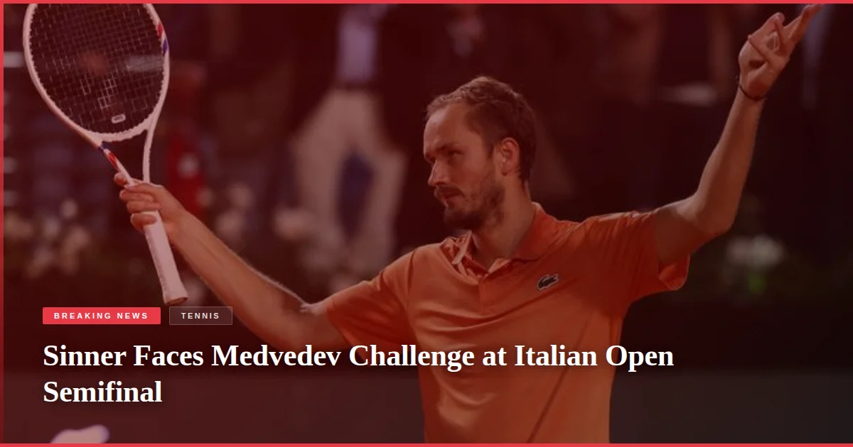 Sinner Faces Medvedev Challenge at Italian Open Semifinal