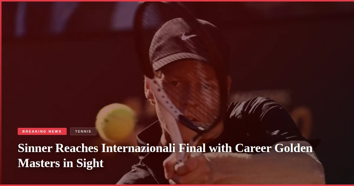Sinner Reaches Internazionali Final with Career Golden Masters in Sight