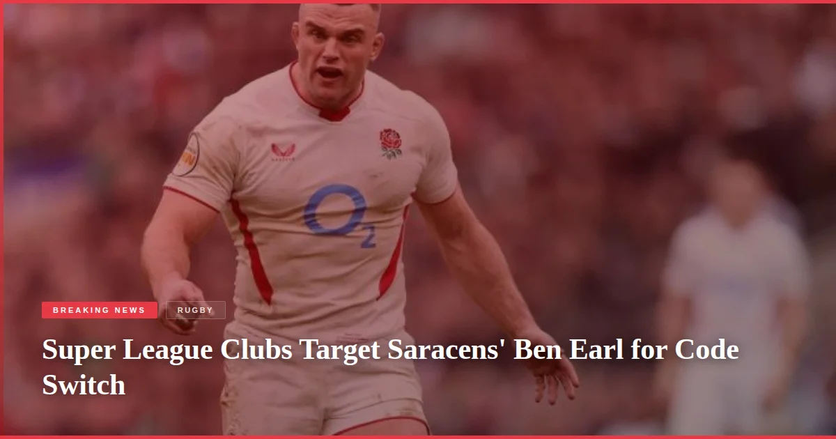 Super League Clubs Target Saracens' Ben Earl for Code Switch