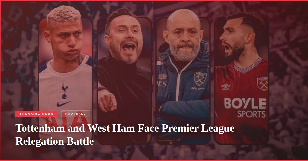 Tottenham and West Ham Face Premier League Relegation Battle