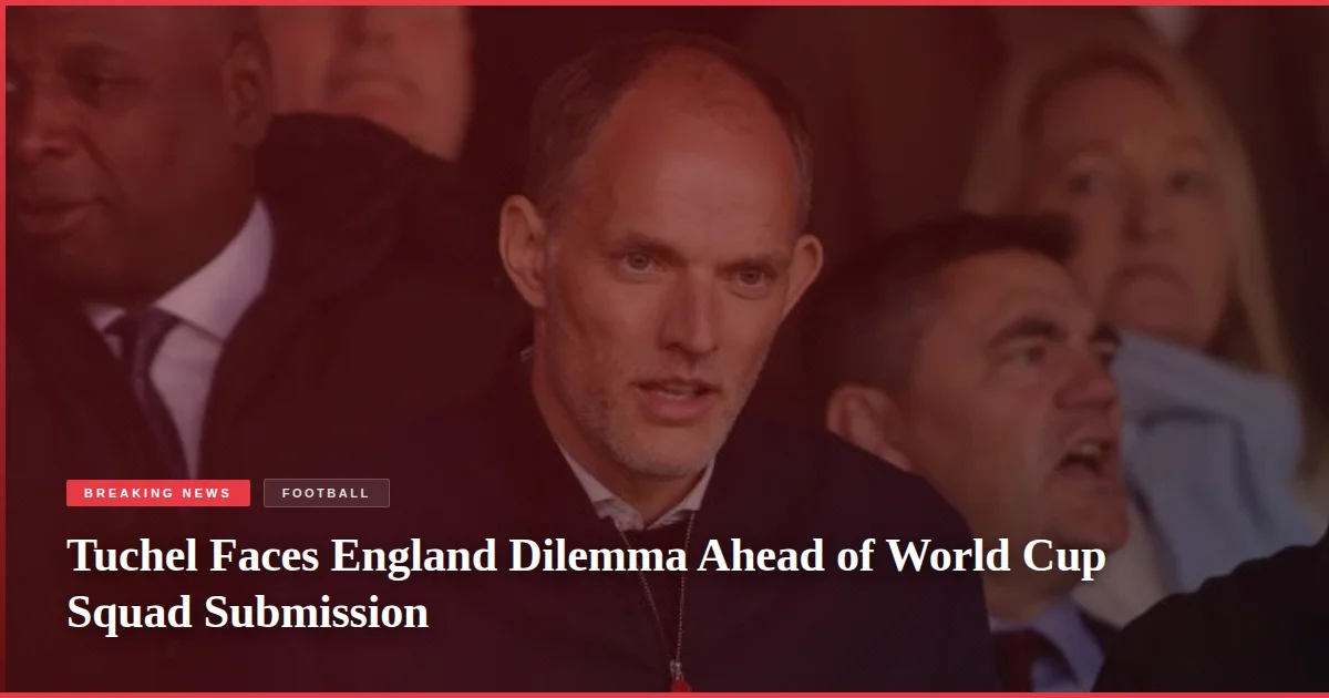 Tuchel Faces England Dilemma Ahead of World Cup Squad Submission