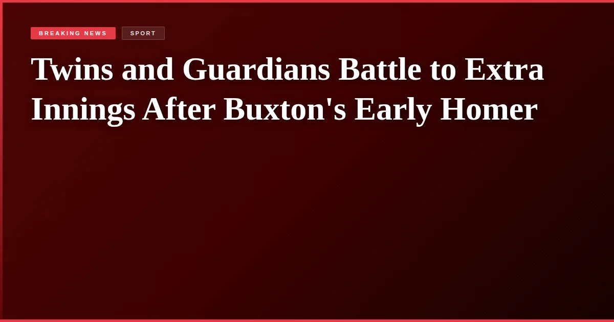 Twins and Guardians Battle to Extra Innings After Buxton's Early Homer