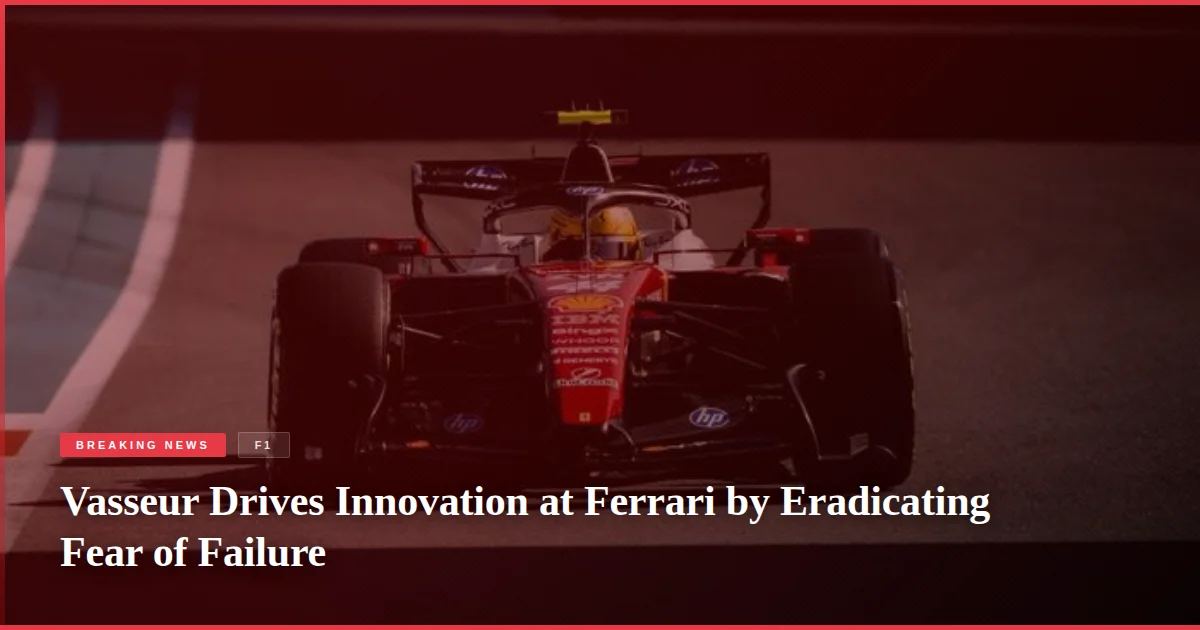 Vasseur Drives Innovation at Ferrari by Eradicating Fear of Failure