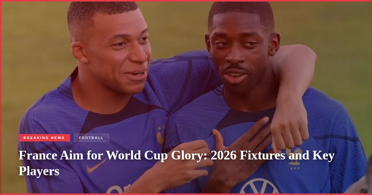 France Aim for World Cup Glory: 2026 Fixtures and Key Players