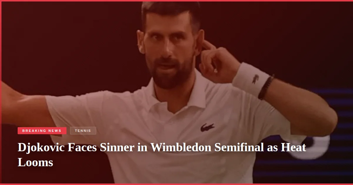 Djokovic Faces Sinner in Wimbledon Semifinal as Heat Looms