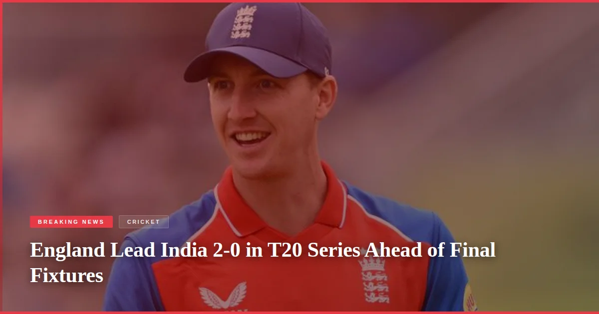 England Lead India 2-0 in T20 Series Ahead of Final Fixtures