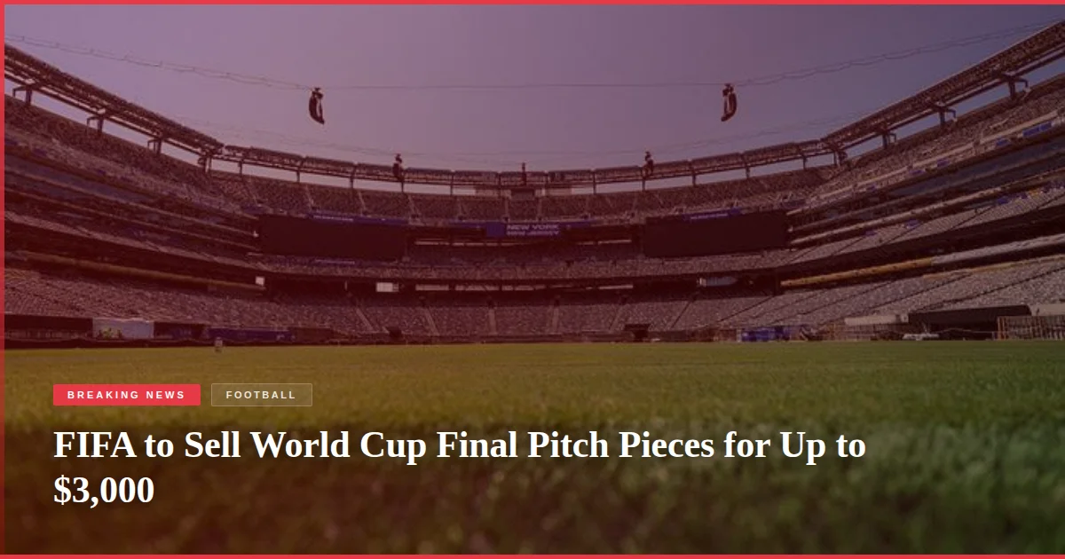 FIFA to Sell World Cup Final Pitch Pieces for Up to $3,000