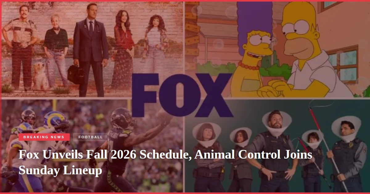Fox Unveils Fall 2026 Schedule, Animal Control Joins Sunday Lineup