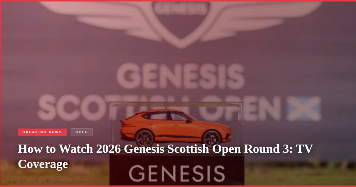 How to Watch 2026 Genesis Scottish Open Round 3: TV Coverage