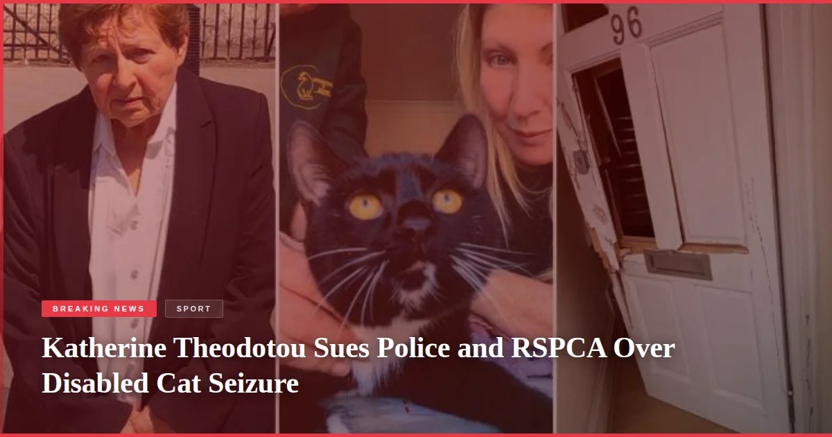Katherine Theodotou Sues Police and RSPCA Over Disabled Cat Seizure