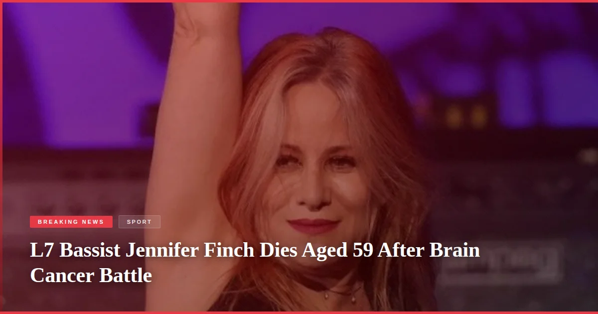 L7 Bassist Jennifer Finch Dies Aged 59 After Brain Cancer Battle