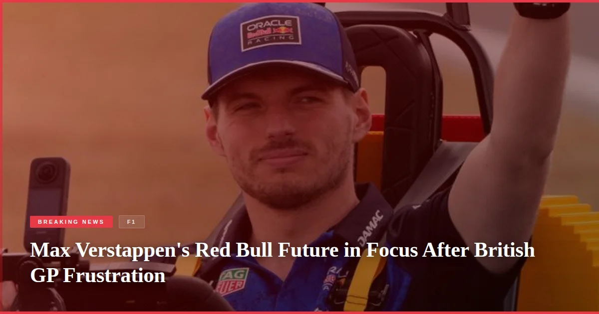 Max Verstappen's Red Bull Future in Focus After British GP Frustration