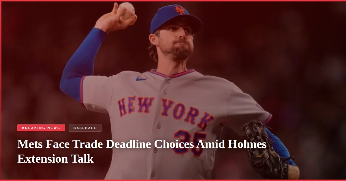 Mets Face Trade Deadline Choices Amid Holmes Extension Talk