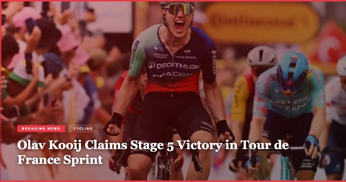 Olav Kooij Claims Stage 5 Victory in Tour de France Sprint