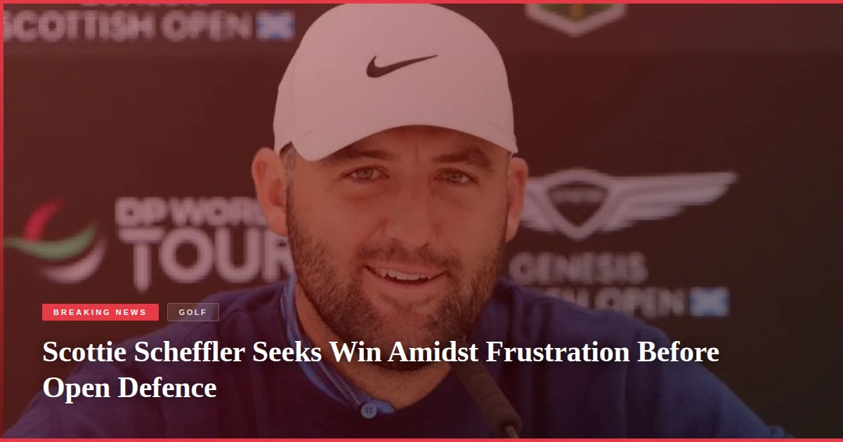 Scottie Scheffler Seeks Win Amidst Frustration Before Open Defence